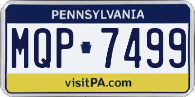 PA license plate MQP7499