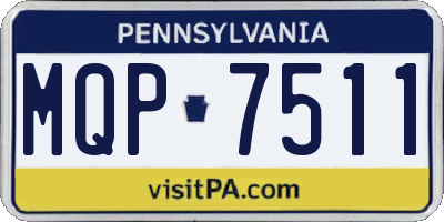PA license plate MQP7511