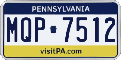 PA license plate MQP7512
