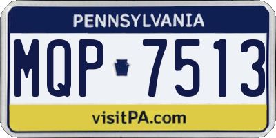 PA license plate MQP7513