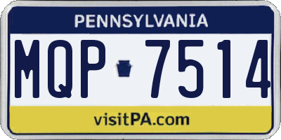 PA license plate MQP7514