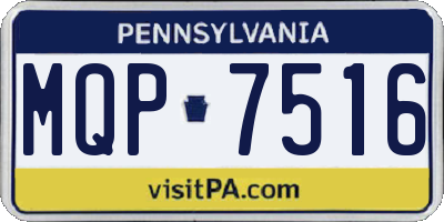 PA license plate MQP7516