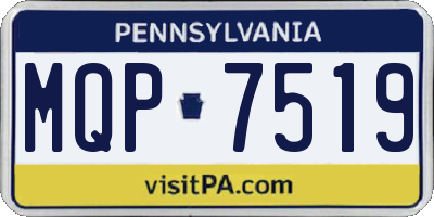 PA license plate MQP7519