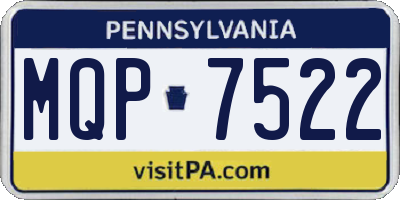 PA license plate MQP7522