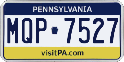 PA license plate MQP7527