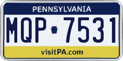 PA license plate MQP7531