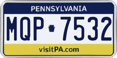 PA license plate MQP7532