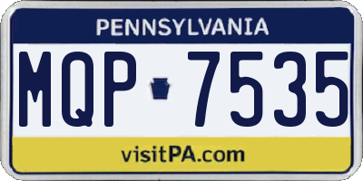 PA license plate MQP7535