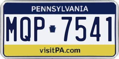 PA license plate MQP7541