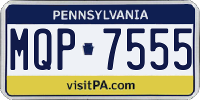 PA license plate MQP7555