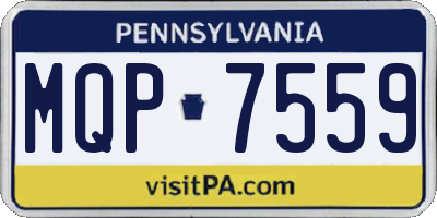 PA license plate MQP7559