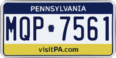 PA license plate MQP7561