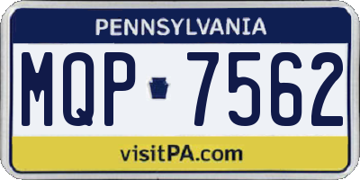 PA license plate MQP7562
