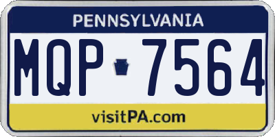 PA license plate MQP7564