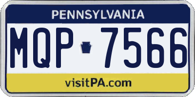 PA license plate MQP7566