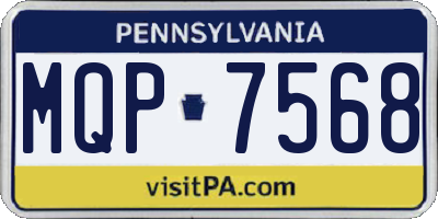 PA license plate MQP7568