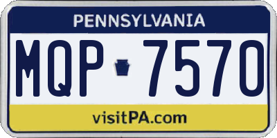PA license plate MQP7570