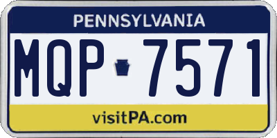 PA license plate MQP7571