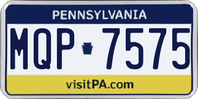 PA license plate MQP7575