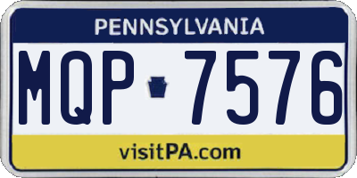 PA license plate MQP7576