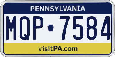 PA license plate MQP7584
