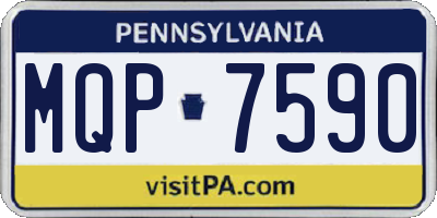 PA license plate MQP7590