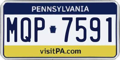 PA license plate MQP7591