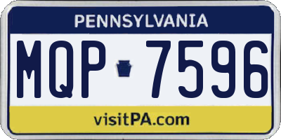 PA license plate MQP7596