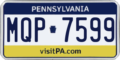 PA license plate MQP7599