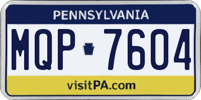 PA license plate MQP7604