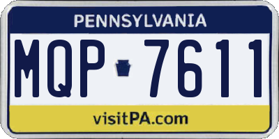 PA license plate MQP7611