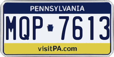 PA license plate MQP7613