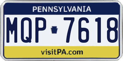 PA license plate MQP7618