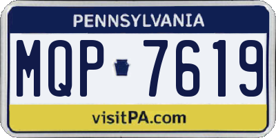 PA license plate MQP7619