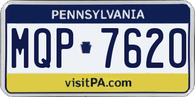 PA license plate MQP7620