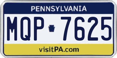 PA license plate MQP7625