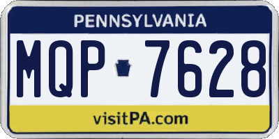 PA license plate MQP7628