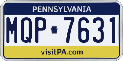 PA license plate MQP7631