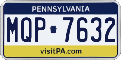 PA license plate MQP7632