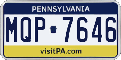 PA license plate MQP7646
