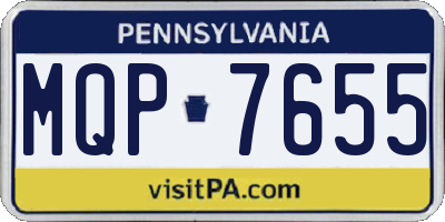PA license plate MQP7655