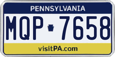 PA license plate MQP7658