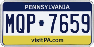 PA license plate MQP7659