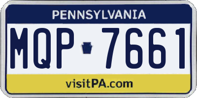 PA license plate MQP7661