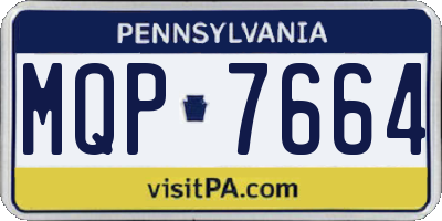 PA license plate MQP7664