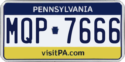 PA license plate MQP7666