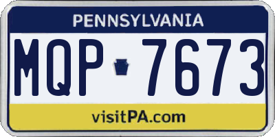 PA license plate MQP7673