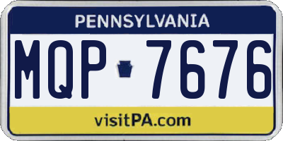 PA license plate MQP7676