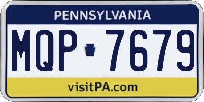 PA license plate MQP7679