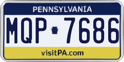 PA license plate MQP7686